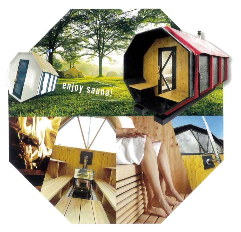 OCTAGON SAUNA の外観と内部